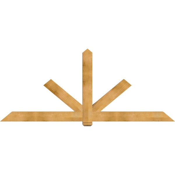 Ekena Millwork Kennewick Rough Sawn Timber Gable Bracket, Western Red Cedar, 108"W x 45"H x 4"D x 6"F, 10/12 Pitch GBW108X45X0406KEN00RWR - main